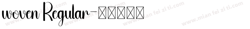 woven Regular字体转换